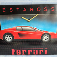 
              Ferrari Testarossa Wall Clock Vintage 1980s Sports Car - Rare - Working
            