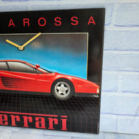 
              Ferrari Testarossa Wall Clock Vintage 1980s Sports Car - Rare - Working
            