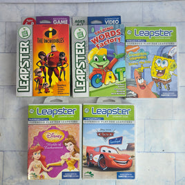 LeapFrog Leapster Game Bundle The Incredibles Spongebob Cars Complete In Box