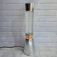 
              Bliss Motion Lava Lamp Silver Wax Smokey Grey Chrome Base Vintrage 2000s In Box
            