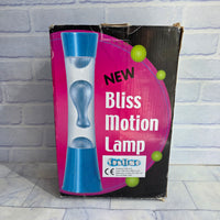 
              Bliss Motion Lava Lamp Silver Wax Smokey Grey Chrome Base Vintrage 2000s In Box
            