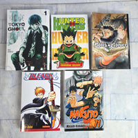 
              Manga Book Bundle Vol 1 Tokyo Ghoul Hunter X  Hunter Black Clover Bleach Naruto
            