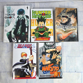Manga Book Bundle Vol 1 Tokyo Ghoul Hunter X  Hunter Black Clover Bleach Naruto