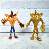 
              Crash Bandicoot Figure Bundle Articulated Poseable Gold Crash
            