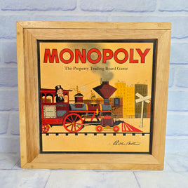 Monopoly Nostalgia Wooden Edition Board Game Vintage 2003 Complete