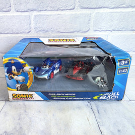 Sonic The Hedgehog + Shadow Pull Back Racer Carrera - New In Box