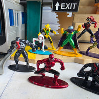 
              Spiderman Daily Bugle Nano Scene Play Set + Figures Bundle Miles Morales Carnage
            