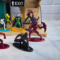 
              Spiderman Daily Bugle Nano Scene Play Set + Figures Bundle Miles Morales Carnage
            