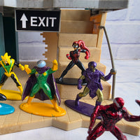 
              Spiderman Daily Bugle Nano Scene Play Set + Figures Bundle Miles Morales Carnage
            