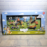 
              Bluey Playtime Adventures Figure Playset Bikes Skateboard- New In Box
            