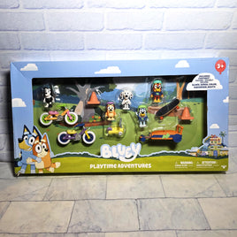 Bluey Playtime Adventures Figure Playset Bikes Skateboard- New In Box