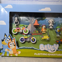 
              Bluey Playtime Adventures Figure Playset Bikes Skateboard- New In Box
            