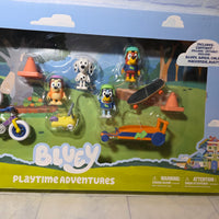 
              Bluey Playtime Adventures Figure Playset Bikes Skateboard- New In Box
            