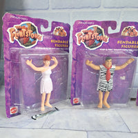 
              Flintstones Bendable Figures Bundle Fred Wilma Barney Betty Rubble 1994 New
            