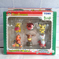 
              Pokemon Christmas Ornament Set Vintage 1998 Japanese Tomy Pikachu Charmander New
            