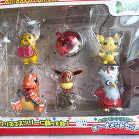 
              Pokemon Christmas Ornament Set Vintage 1998 Japanese Tomy Pikachu Charmander New
            