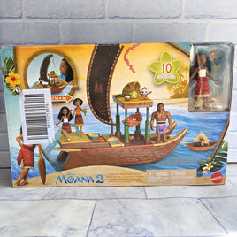 Moana’s Adventure Canoe Playset Moana 2 Mattel Disney with Floating Canoe & Doll