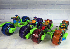 Teenage Mutant Ninja Turtles Shell Hog Bike Bundle With 4x Figures Rare