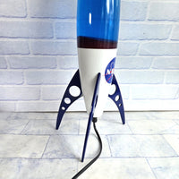 
              NASA Rocket Lava Lamp Red/Blue Space Rocket Ship Galaxy Motion Light - Complete
            