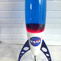 
              NASA Rocket Lava Lamp Red/Blue Space Rocket Ship Galaxy Motion Light - Complete
            
