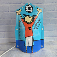 
              Football Crazy Lamp Bang On The Door Vintage 2003 Blue Kids Bedroom
            