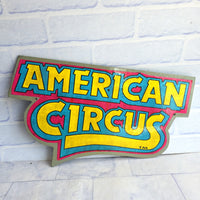 
              American Circus Wooden Sign Bundle Hand Painted Vintage Fairground Carnival
            
