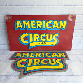 American Circus Wooden Sign Bundle Hand Painted Vintage Fairground Carnival