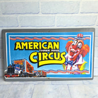 
              American Circus Wooden Sign Hand Made Vintage Fairground Carnival 18 Wheeler
            
