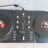 
              Ion Discover DJ Computer DJ System Decks Dual Turntable USB Controller Scratch
            