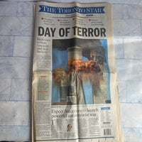 
              9/11 Twin Towers Newspaper Bundle - Independent Toronto Star Daily Mail UK Mail
            