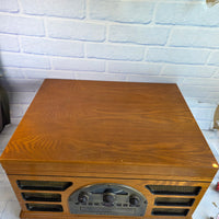 
              Crosley 2450-2T Retro Record Player Wooden Turntable, CD & Radio
            