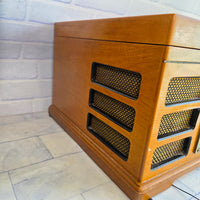
              Crosley 2450-2T Retro Record Player Wooden Turntable, CD & Radio
            
