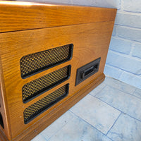 
              Crosley 2450-2T Retro Record Player Wooden Turntable, CD & Radio
            