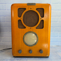 
              Bush R701 FM/MW Analogue Radio Brown Wooden 1930s Retro Style Case
            
