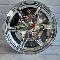 
              Alloy Wheel Clock LED Light Up Racing Man Cave
            