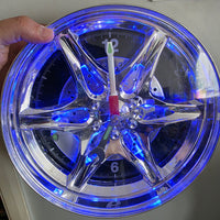 
              Alloy Wheel Clock LED Light Up Racing Man Cave
            