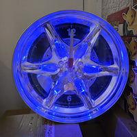 
              Alloy Wheel Clock LED Light Up Racing Man Cave
            