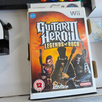 
              Nintendo Wii Guitar Hero 3 Legends Of Rock Les Paul Guitar Controller Box & Game
            
