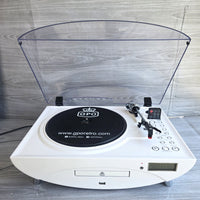 
              GPO Jive 3-Speed Retro Turntable USB MP3 Radio Tuner CD Player Space Age
            