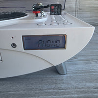 
              GPO Jive 3-Speed Retro Turntable USB MP3 Radio Tuner CD Player Space Age
            