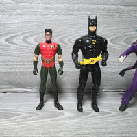 
              Batman Figure Bundle Robin Joker Vintage Kenner 1989 With Bat Belt
            