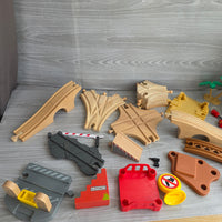 
              Huge Wooden Train Set Bundle 40+ Trains 100+ Track Accessories Special Parts
            