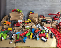 
              Huge Wooden Train Set Bundle 40+ Trains 100+ Track Accessories Special Parts (Copy)
            