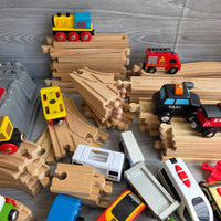 
              Huge Wooden Train Set Bundle 40+ Trains 100+ Track Accessories Special Parts (Copy)
            