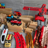 
              Huge Wooden Train Set Bundle 40+ Trains 100+ Track Accessories Special Parts (Copy)
            