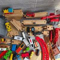 
              Huge Wooden Train Set Bundle 40+ Trains 100+ Track Accessories Special Parts (Copy)
            