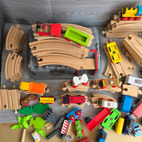 
              Huge Wooden Train Set Bundle 40+ Trains 100+ Track Accessories Special Parts (Copy)
            