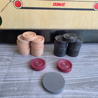 
              Carrom Board Official Synco Tournament ICF World Cup + Chips Striker Chalk - Box
            