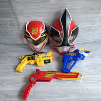 
              Power Rangers Weapons Bundle Dino Charge Morpher Battle Mask Red Ranger
            