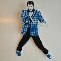 
              Elvis Presley Rock N Roll Clock Pendulum Hips 4Front Tested Working In Box
            